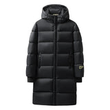Winter Down Coat  Premium Nylon Long Puffer Jacket - Detailed view