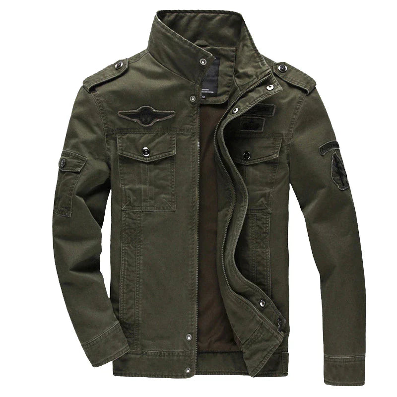 Military Field Jacket  Cotton Canvas Utility Design - Product showcase