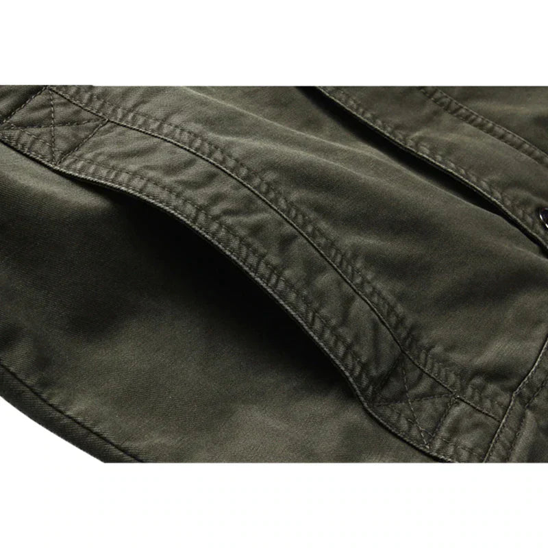 Military Field Jacket  Cotton Canvas Utility Design - Detailed view