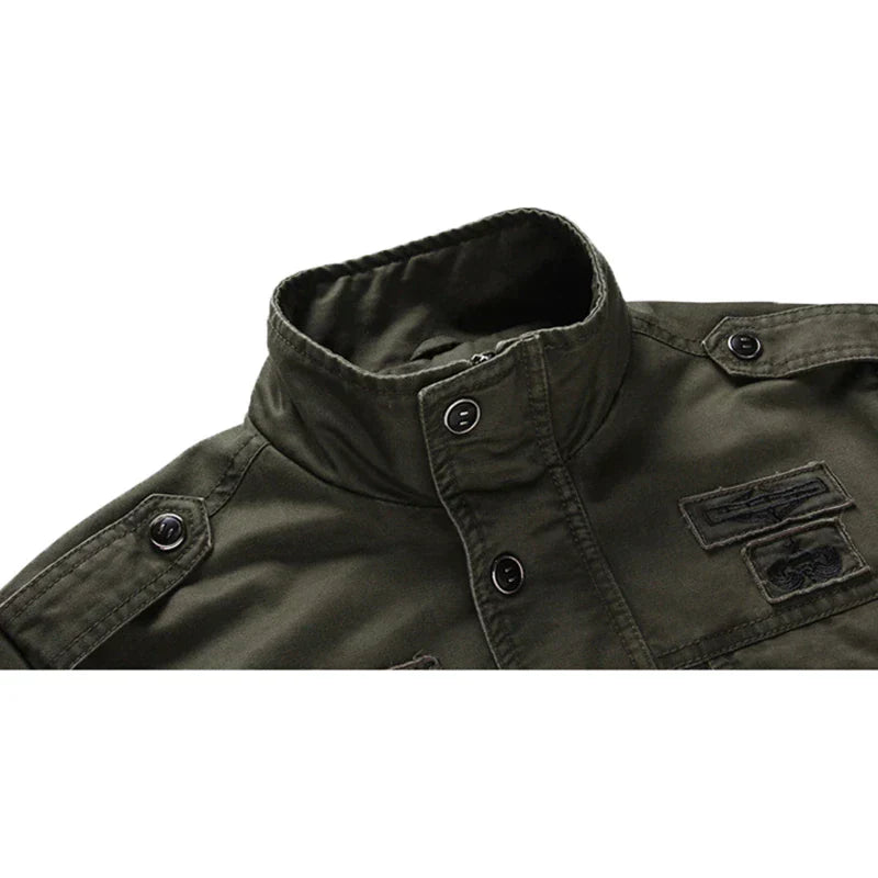Military Field Jacket  Cotton Canvas Utility Design - Product detail 4