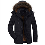 Winter Mens Parka  Plush Lined Hooded Coat - Product showcase