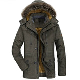 Winter Mens Parka  Plush Lined Hooded Coat - Product detail 4