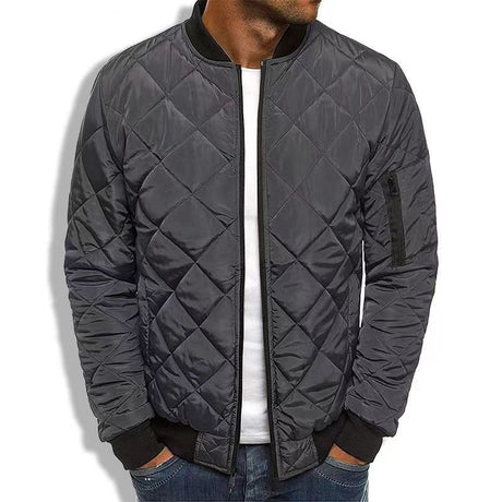 Quilted Bomber Jacket  Diamond Stitch Design - Product showcase