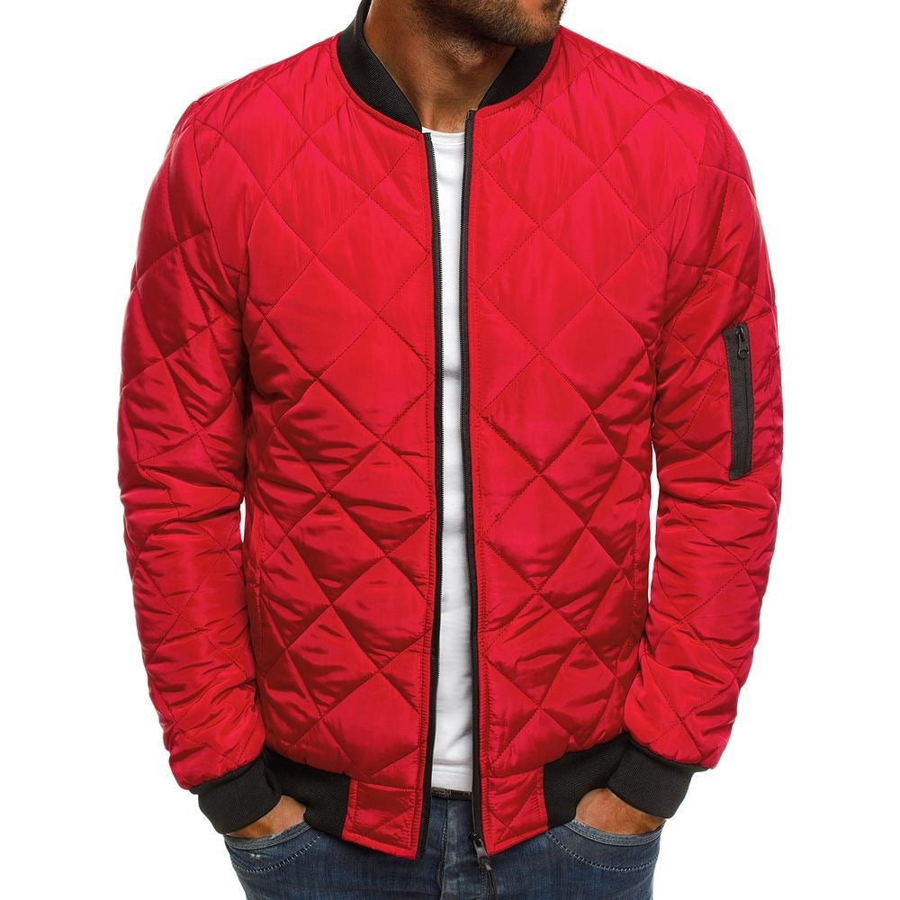 Quilted Bomber Jacket  Diamond Stitch Design - Product detail 4