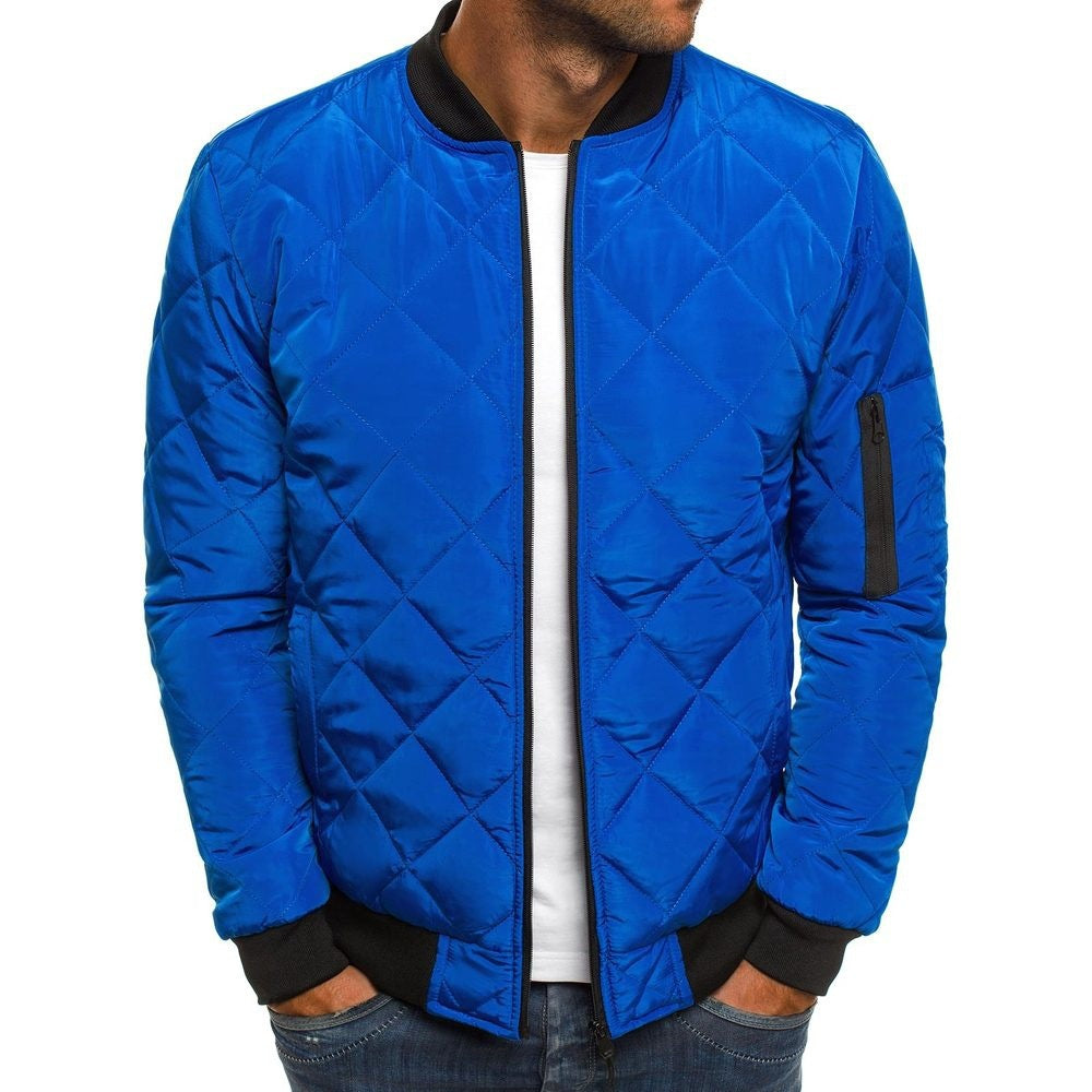 Quilted Bomber Jacket  Diamond Stitch Design - Product detail 7