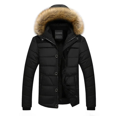 Winter Quilted Puffer Coat  Fur Trim Hood Design - Product showcase