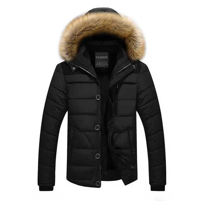 Winter Quilted Puffer Coat  Fur Trim Hood Design - Product showcase