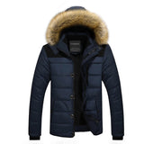 Winter Quilted Puffer Coat  Fur Trim Hood Design - Product detail 4