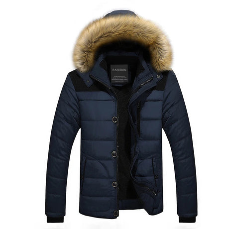 Winter Quilted Puffer Coat  Fur Trim Hood Design - Product detail 4