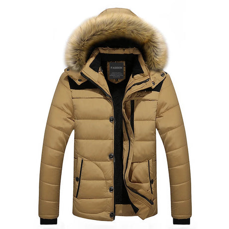 Winter Quilted Puffer Coat  Fur Trim Hood Design - Product detail 5