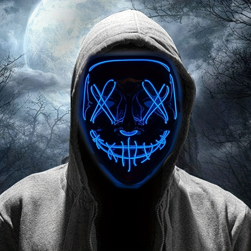 LED Halloween Mask  Anonymous Red Glow Design - Product example