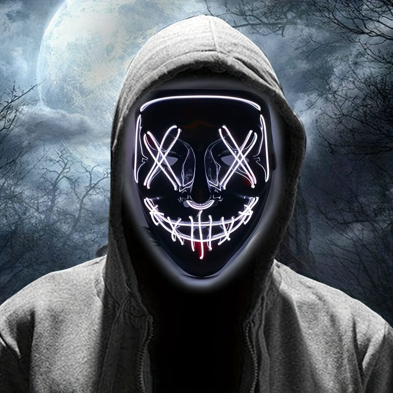 LED Halloween Mask  Anonymous Red Glow Design - Product detail 7