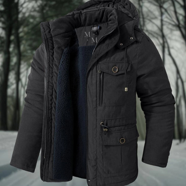Utility Winter Parka  Sherpa Lined Mens Jacket - Product showcase