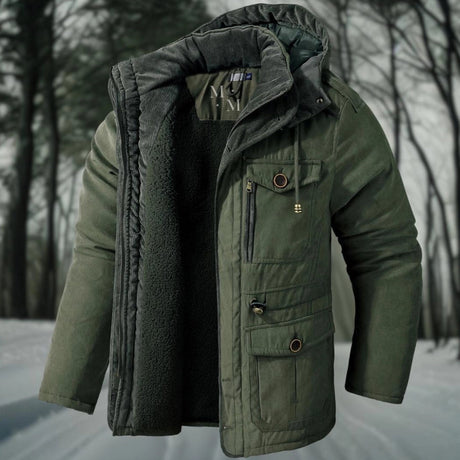 Utility Winter Parka  Sherpa Lined Mens Jacket - Detailed view