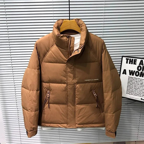 Winter Down Jacket  Quilted Puffer Coat With High Collar - Product showcase