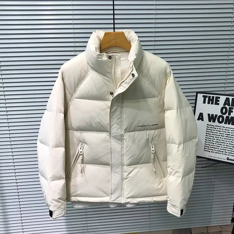 Winter Down Jacket  Quilted Puffer Coat With High Collar - Product example