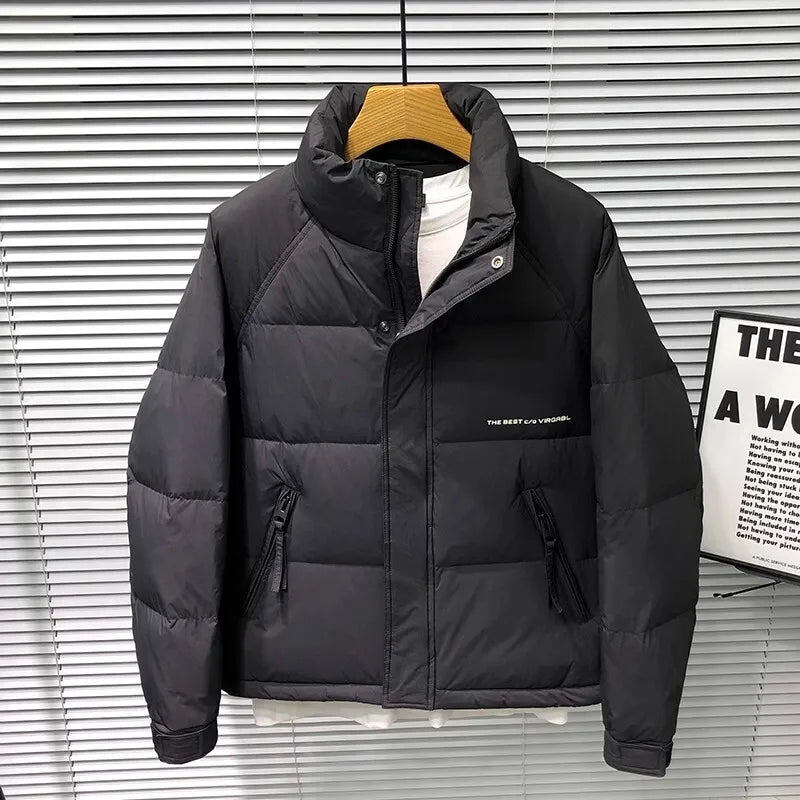 Winter Down Jacket  Quilted Puffer Coat With High Collar - Product detail 4