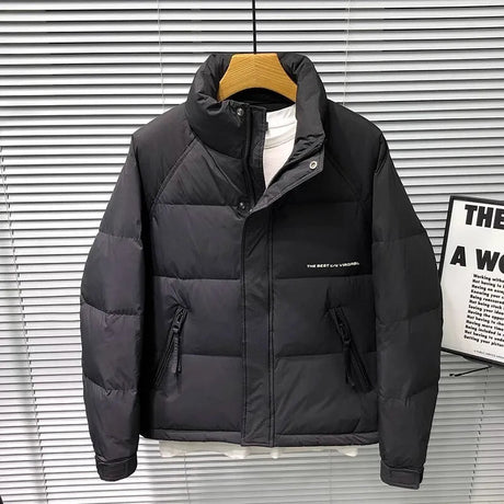 Winter Down Jacket  Quilted Puffer Coat With High Collar - Product detail 4