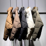Winter Down Jacket  Quilted Puffer Coat With High Collar - Product detail 6