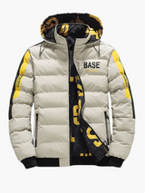 Urban Winter Puffer Jacket  Quilted Down Hooded Design - Detailed view