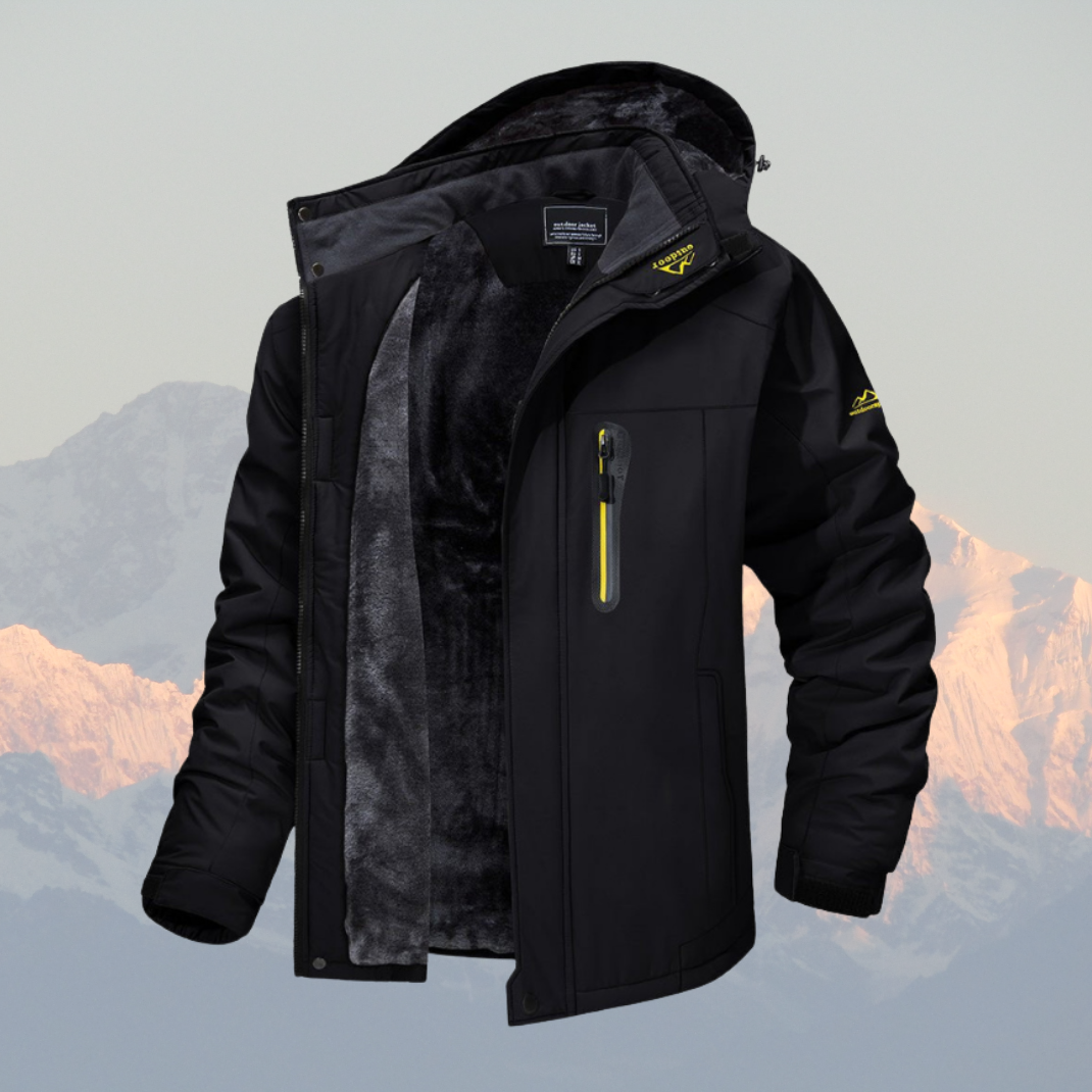 Outdoor Winter Jacket  Fleece-Lined Waterproof Design - Detailed view