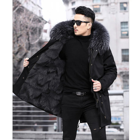 Luxury Winter Parka  Premium Faux Fur Hooded Coat - Product detail 5