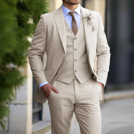 Classic Three Piece Suit  Black Slim Fit Business Formal - Product detail 7