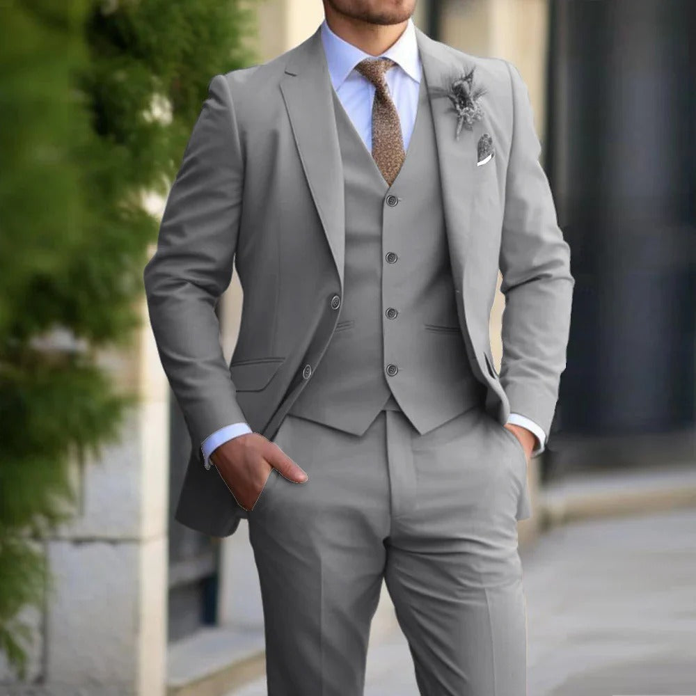 Classic Three Piece Suit  Black Slim Fit Business Formal - Product detail 8