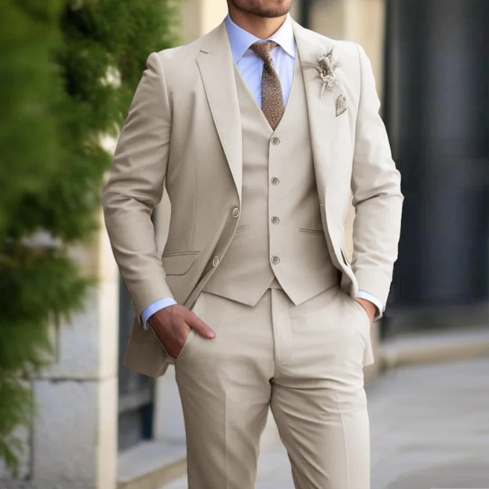 Classic Three Piece Suit  Black Slim Fit Business Formal - Product detail 6