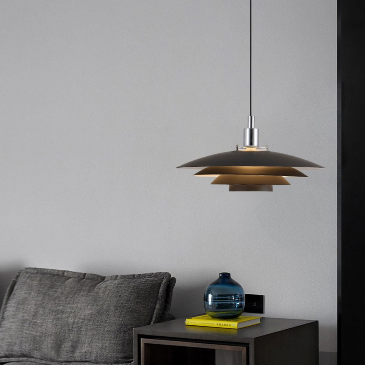 Modern Layered Pendant Light  Black Iron Multi-Tier Design - Product detail 5