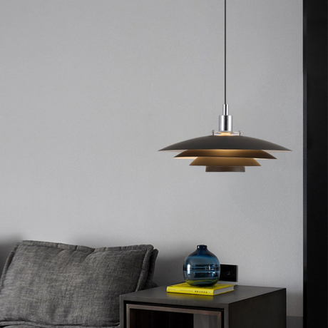 Modern Layered Pendant Light  Black Iron Multi-Tier Design - Product detail 5