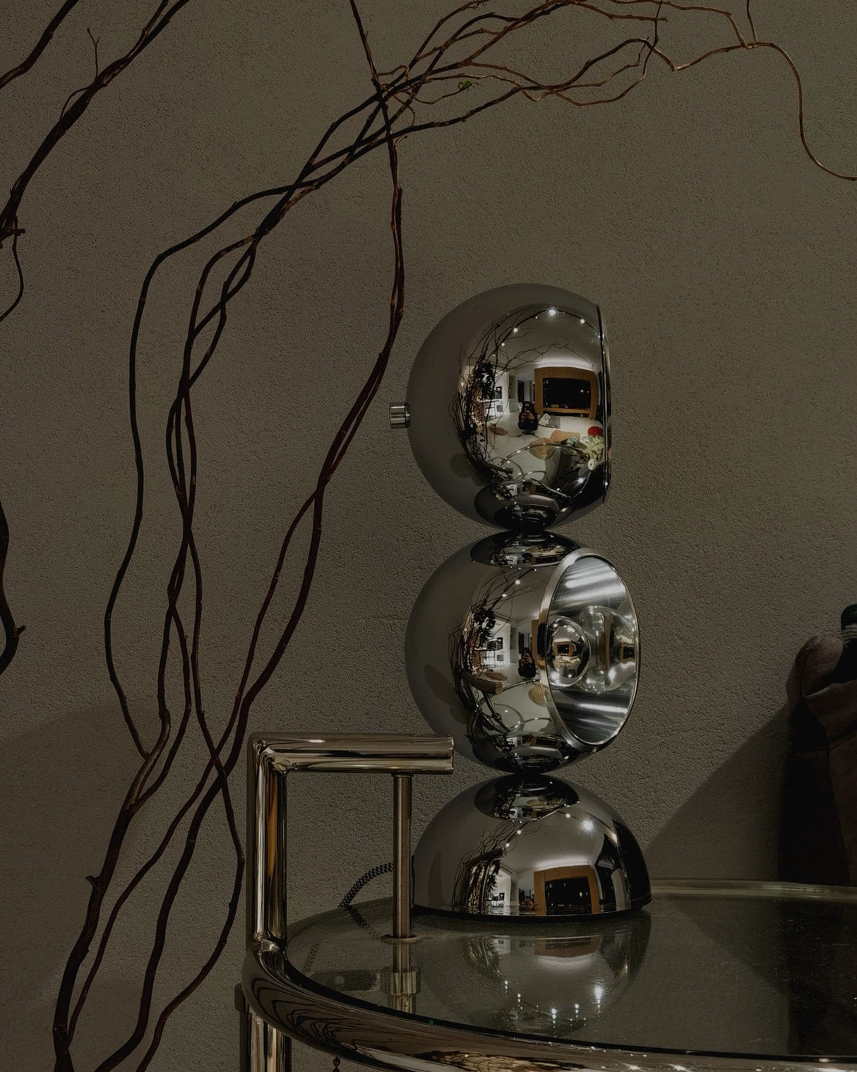 Modern Glass Table Lamp  Spherical Chrome Design - Product detail 20