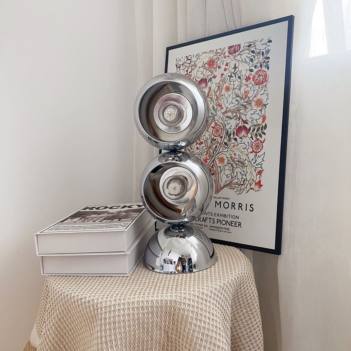 Modern Glass Table Lamp  Spherical Chrome Design - Product detail 23