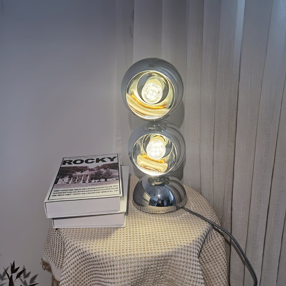 Modern Glass Table Lamp  Spherical Chrome Design - Product detail 27