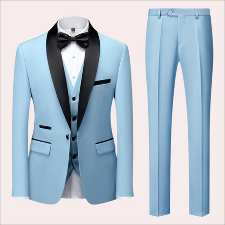 Classic Mens Wedding Suit  Beige with Black Shawl Lapel - Product detail 11