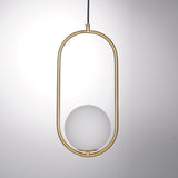 Modern Globe Pendant Light  Brushed Gold Arc Frame - Product detail 55