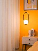 Modern Globe Pendant Light  Brushed Gold Arc Frame - Product detail 62
