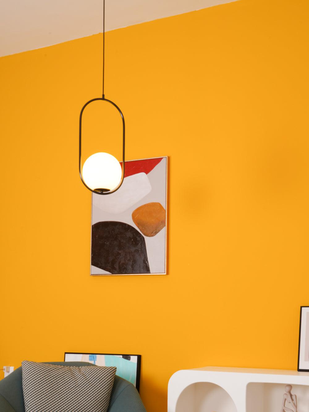 Modern Globe Pendant Light  Brushed Gold Arc Frame - Product detail 64