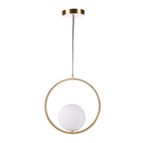 Modern Globe Pendant Light  Brushed Gold Arc Frame - Product detail 66