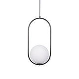 Modern Globe Pendant Light  Brushed Gold Arc Frame - Product detail 109