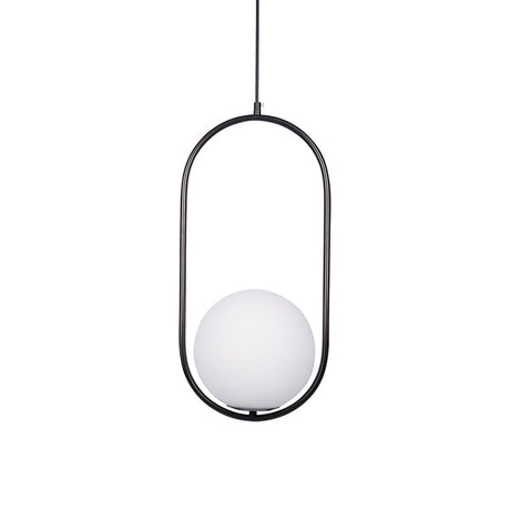 Modern Globe Pendant Light  Brushed Gold Arc Frame - Product detail 109