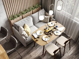 Modern Globe Pendant Light  Brushed Gold Arc Frame - Product detail 45