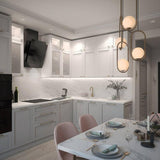 Modern Globe Pendant Light  Brushed Gold Arc Frame - Product detail 46