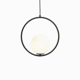 Modern Globe Pendant Light  Brushed Gold Arc Frame - Product detail 30