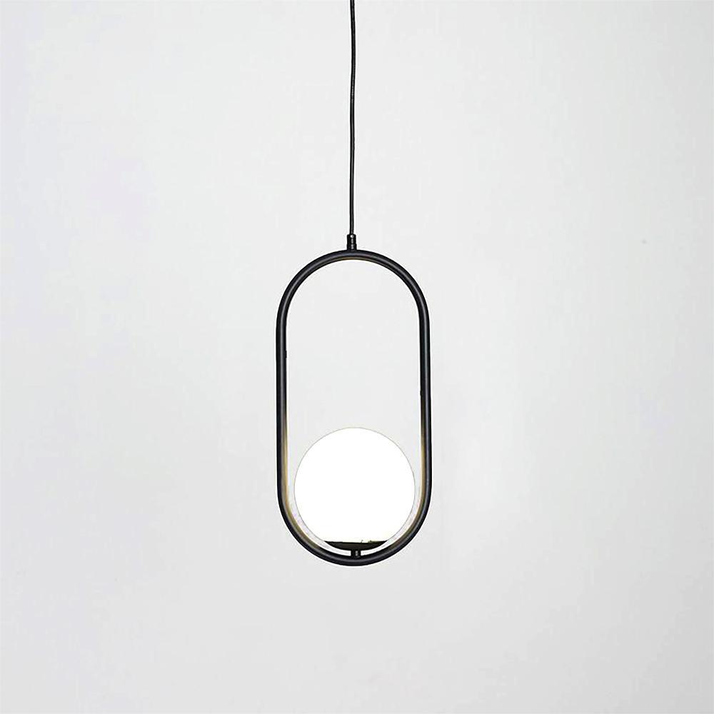 Modern Globe Pendant Light  Brushed Gold Arc Frame - Product detail 32
