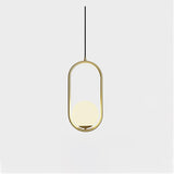 Modern Globe Pendant Light  Brushed Gold Arc Frame - Product detail 33