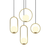 Modern Globe Pendant Light  Brushed Gold Arc Frame - Product detail 28