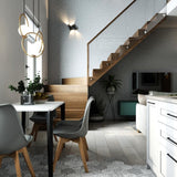 Modern Globe Pendant Light  Brushed Gold Arc Frame - Product detail 16