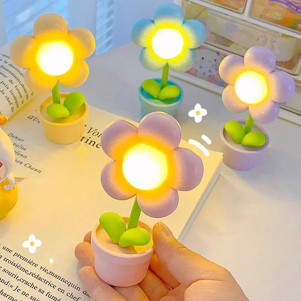 Floral Table Lamp  Pastel LED Night Light - Product example