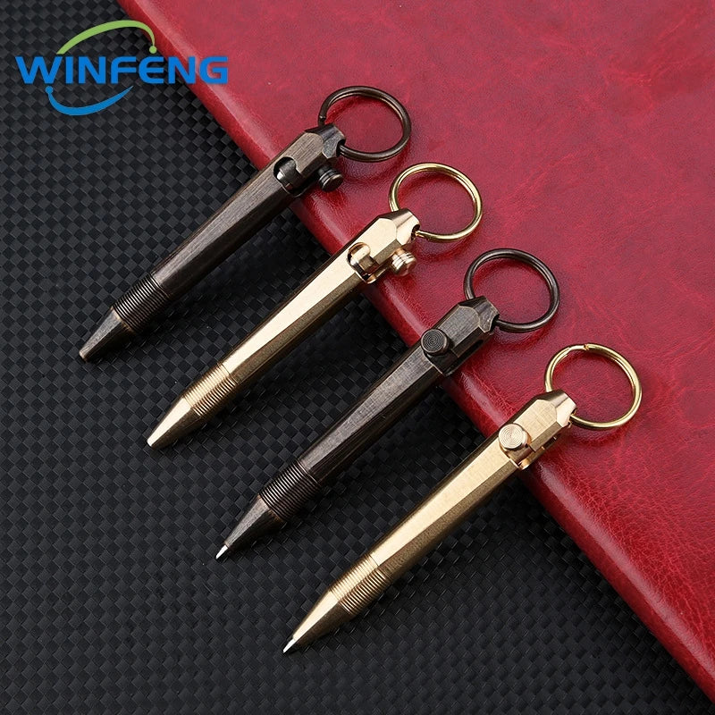 Tactical Mini Pen  Brass Keychain Self-Defense Tool - Product detail 4
